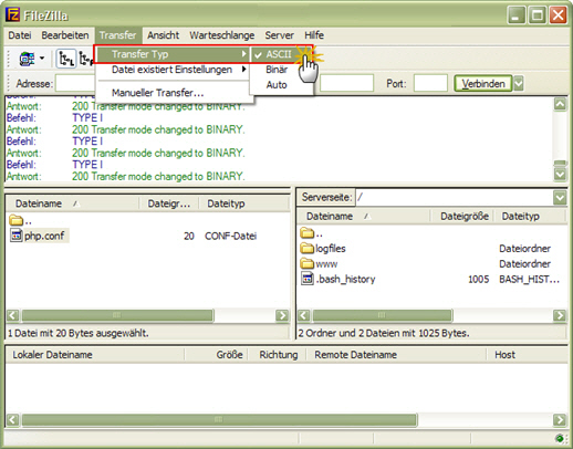 phpconf transfer 0