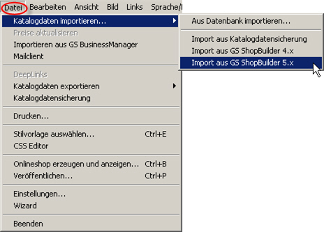 import-der-version